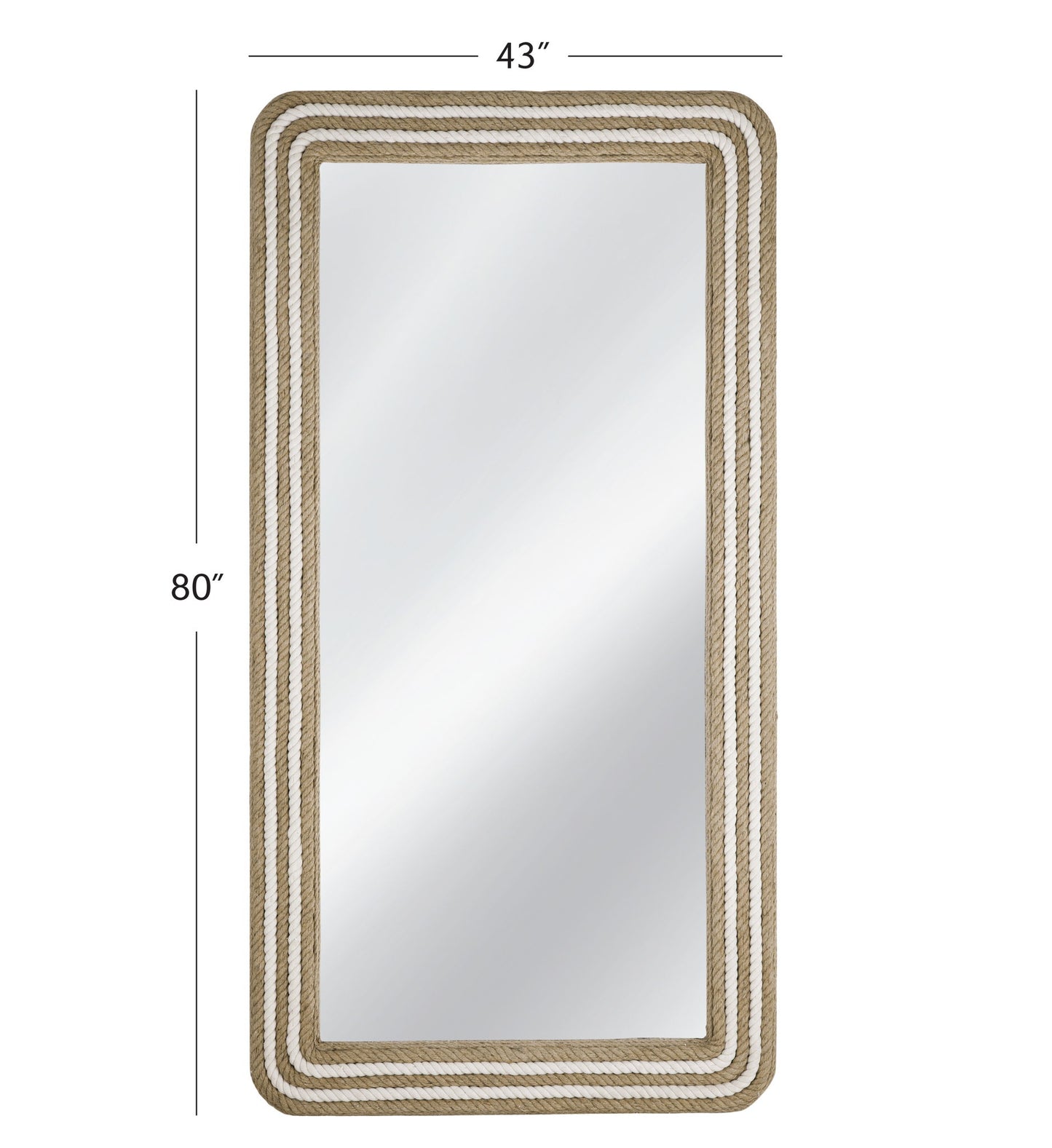 Kiko - Floor Mirror - White / Natural