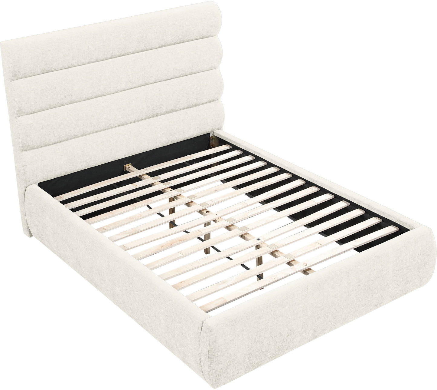 Adam - Chenille Fabric Bed With 52" Headboard