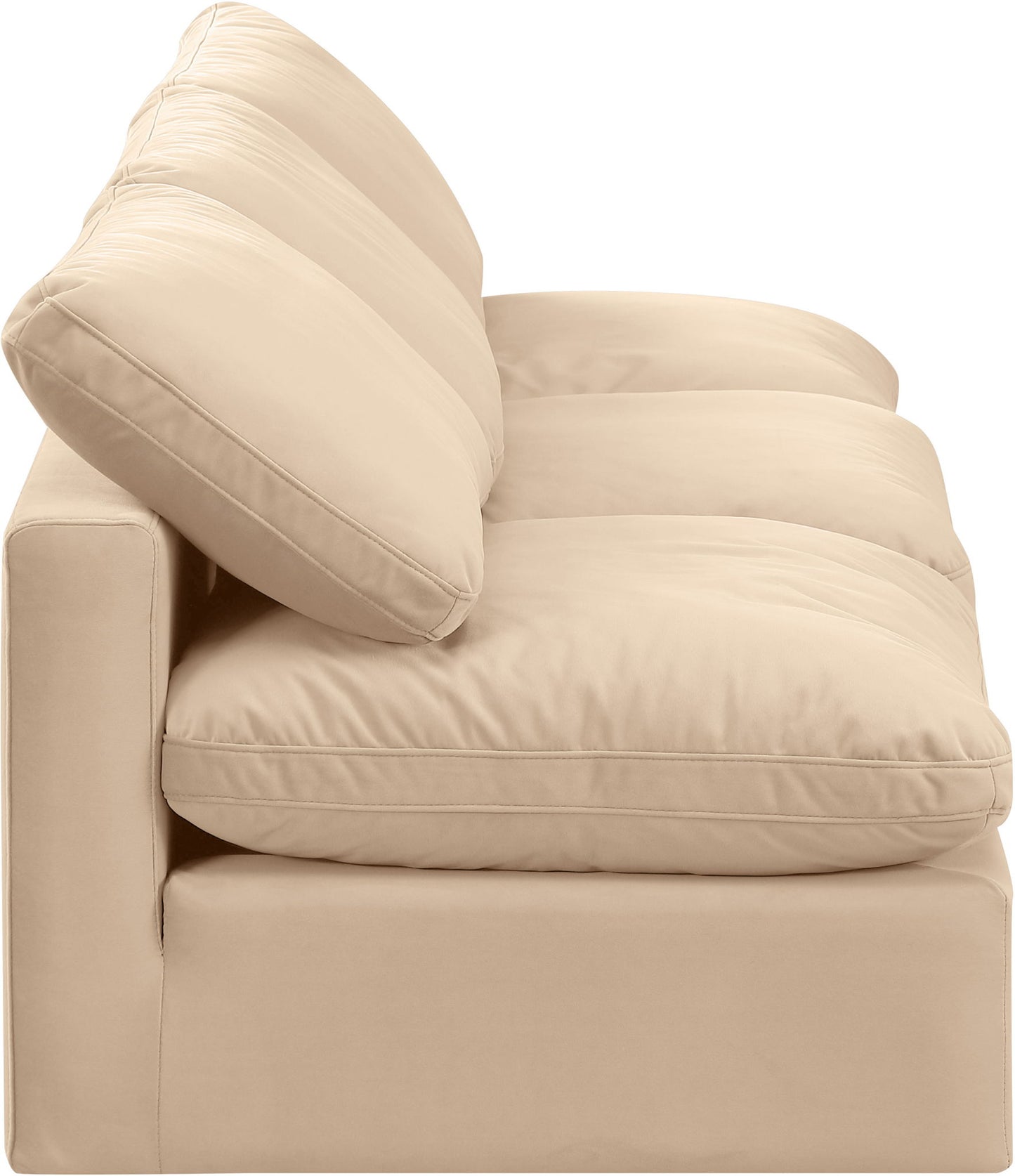 Indulge - Velvet 3 Seat Modular Armless Sofa