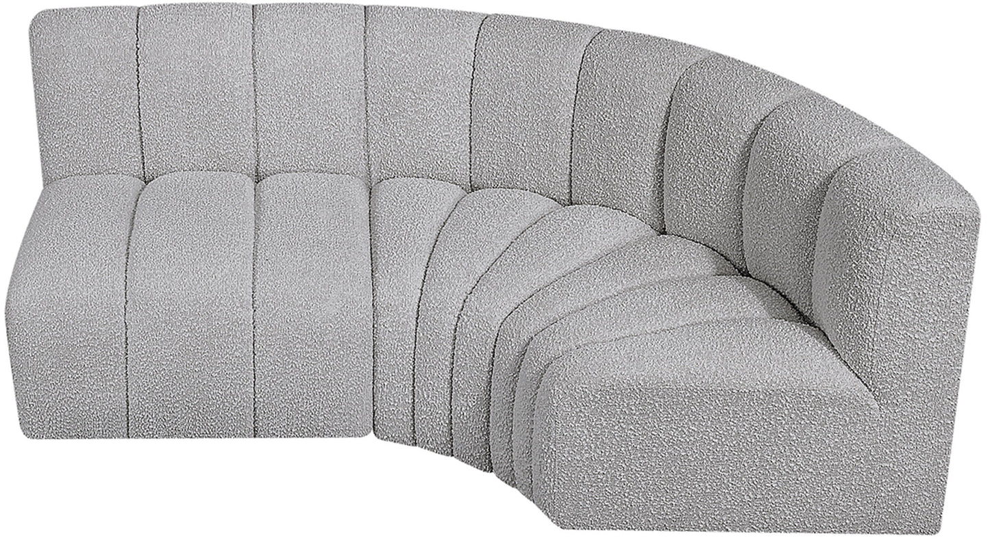 Arc - Boucle Fabric 3 Piece Sofa