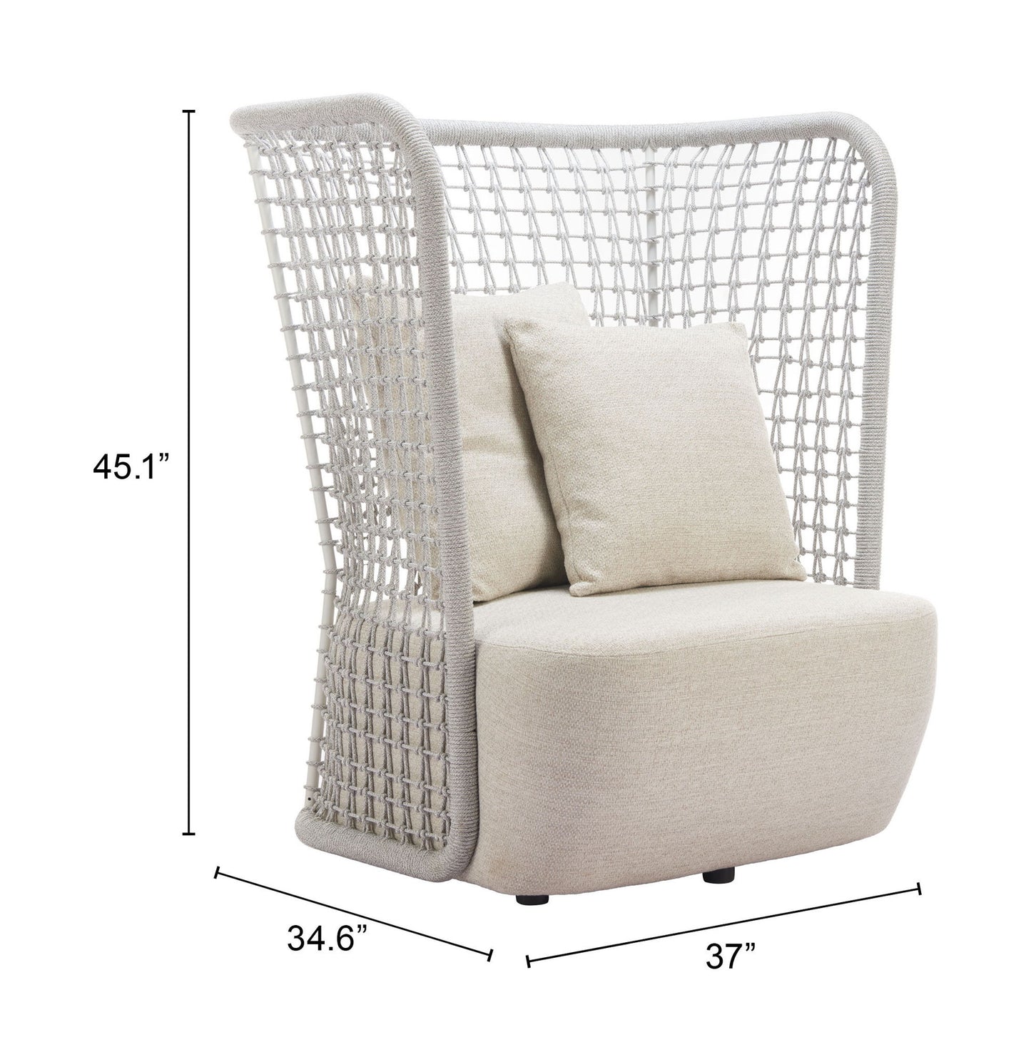 Hudu - Outdoor Accent Chair - Beige