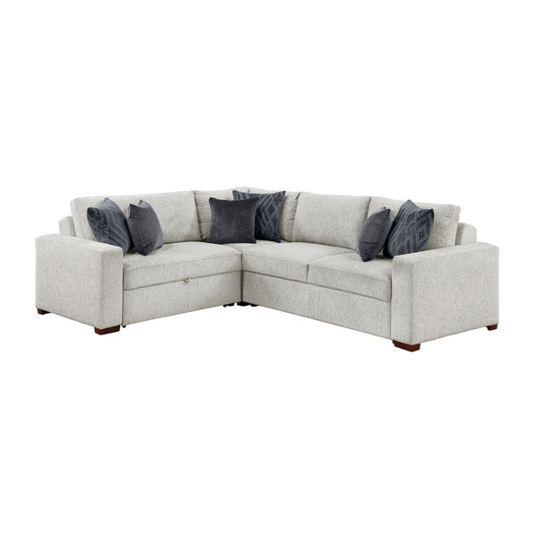 Isla 3-Piece Sectional with Pull-out Bed and Click Motion Back