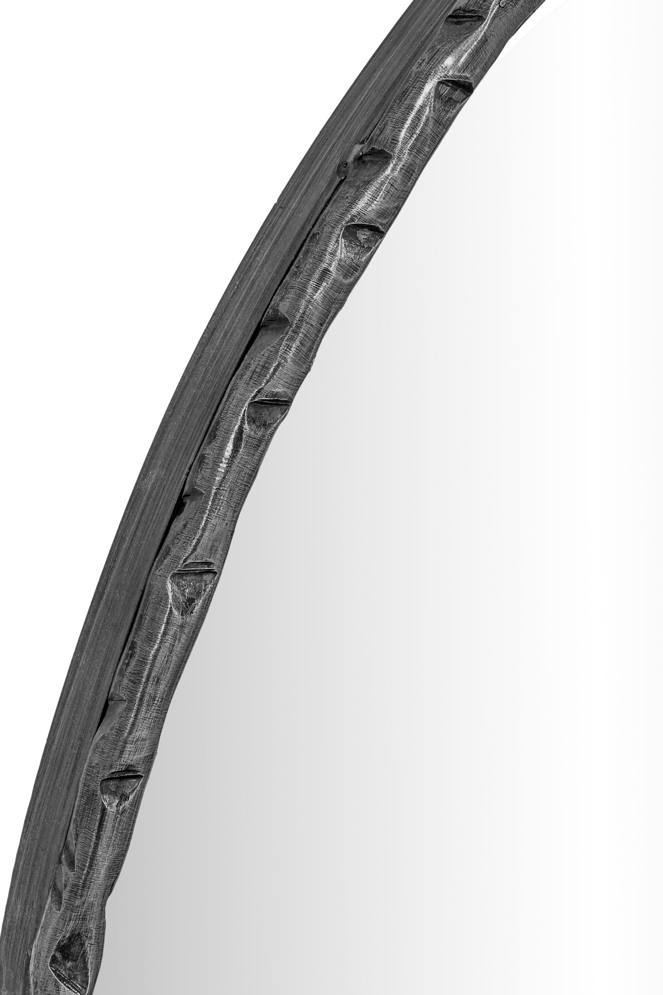 Hammer - Round Iron Mirror