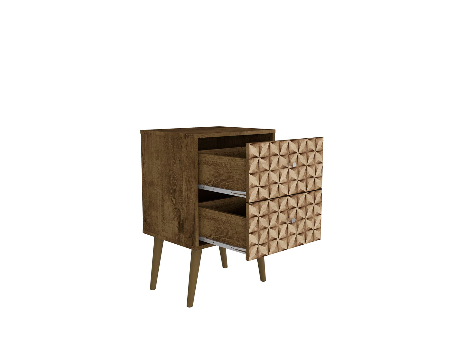 Manhattan Liberty - Nightstand With Rustic Brown Frame