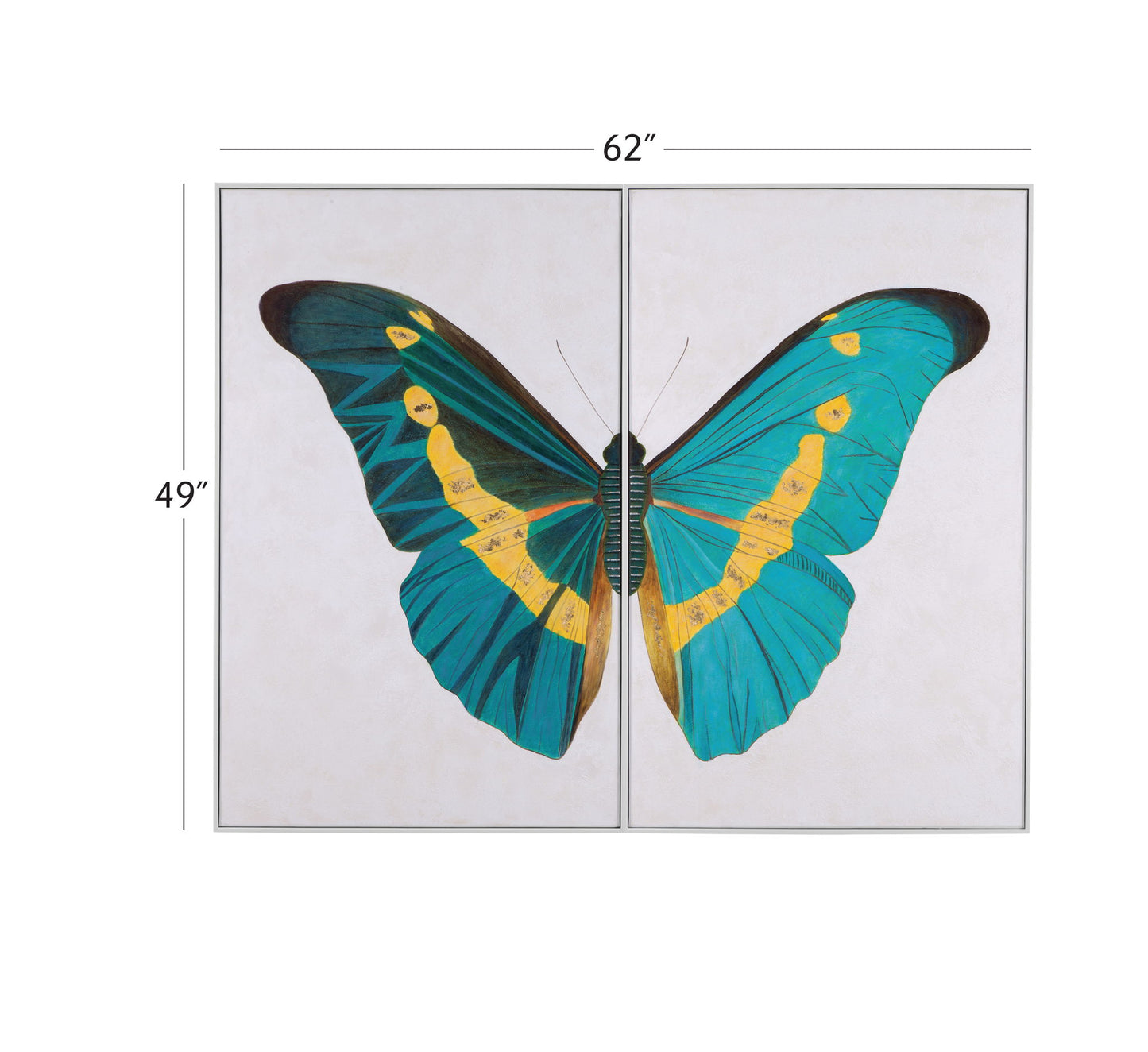 Butterfly Wings Canvas Art (Set of 2) - White