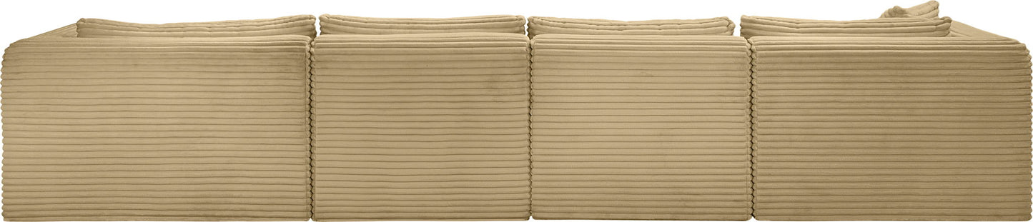 Shaggy - 5 Piece Modular Sectional With Chaise And Ottoman