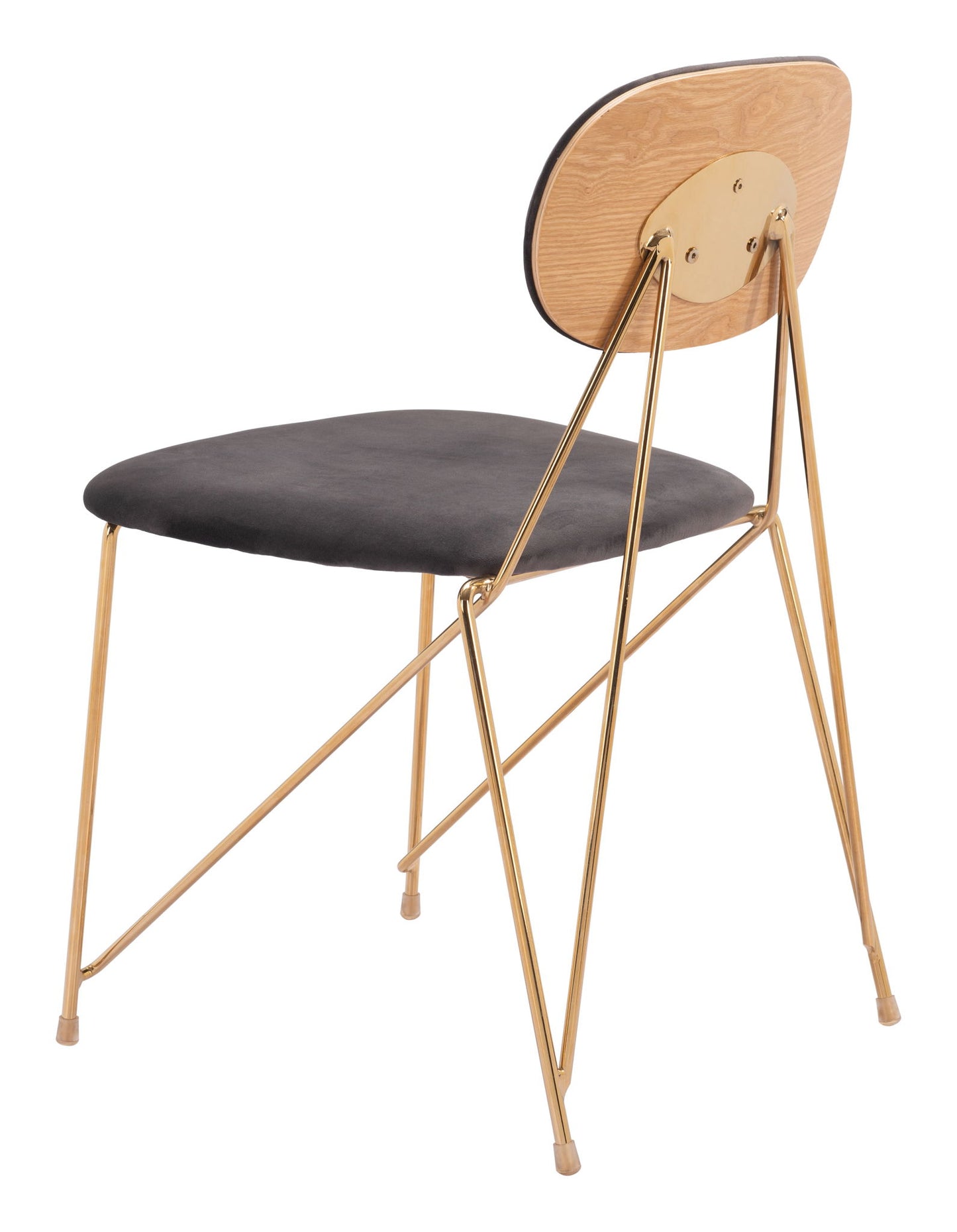 Georges - Dining Chair (Set of 2) - Gray / Gold