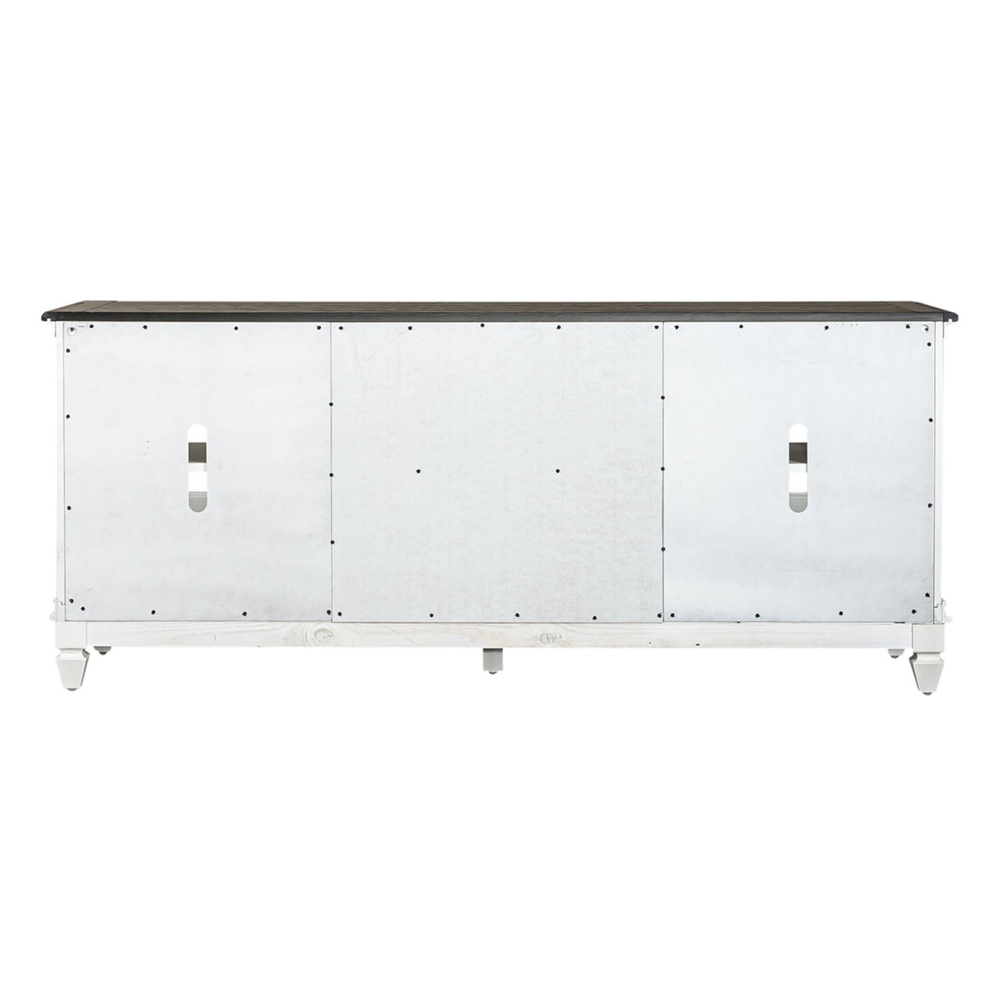 Allyson Park - Entertainment TV Stand - Wirebrushed White / Charcoal