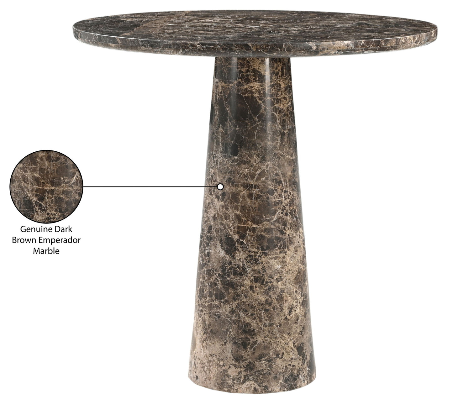 Fontelina - 30" Genuine Marble Bistro Dining Table