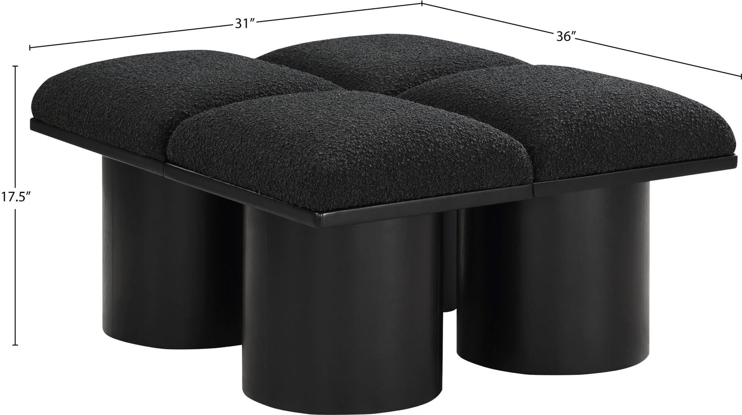 Pavilion - 4 Piece Modular Bench With Black Base