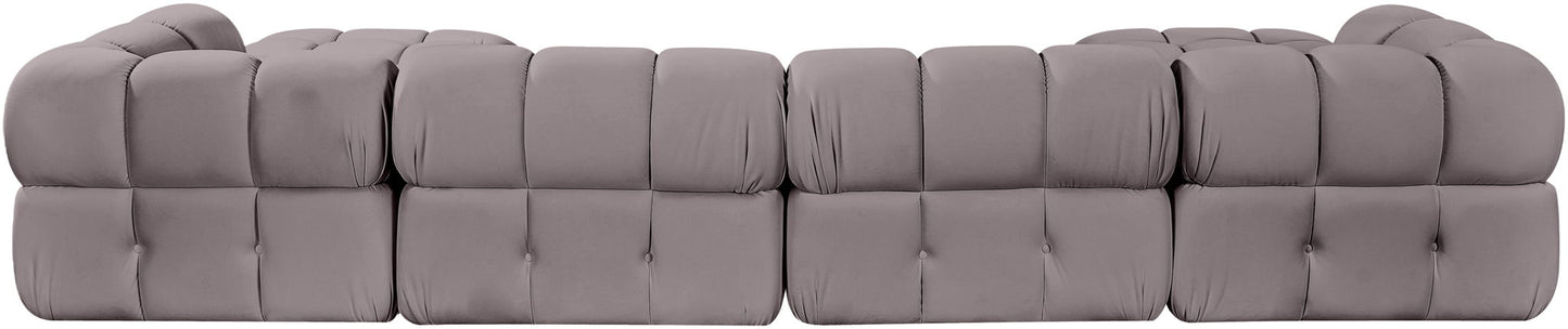 Orin - Velvet 6 Piece Modular Double Chaise Sectional