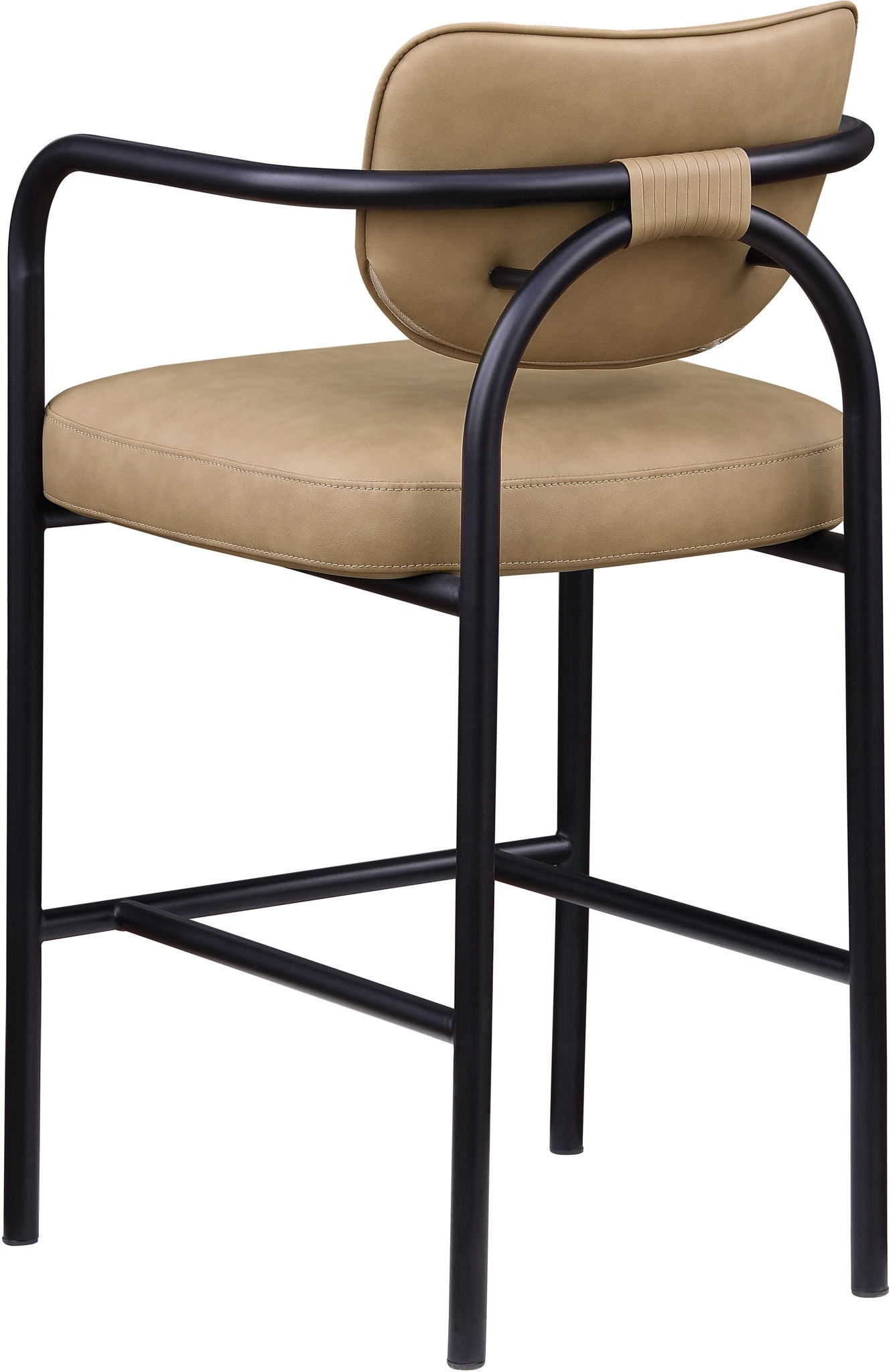 Serava - Faux Leather Upholstered Bar Stool - Tan