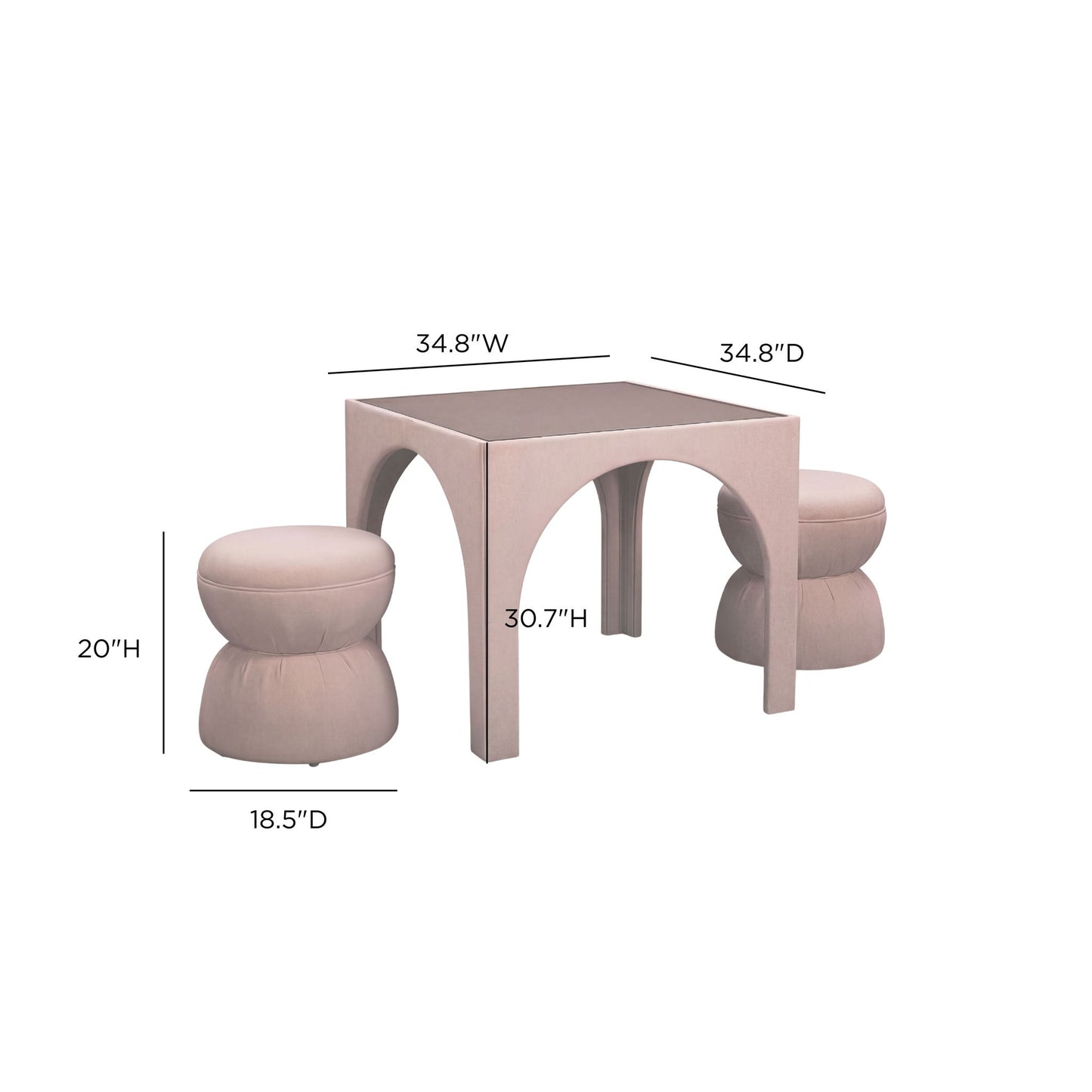 Tomlin - Game Table And Ottoman Set