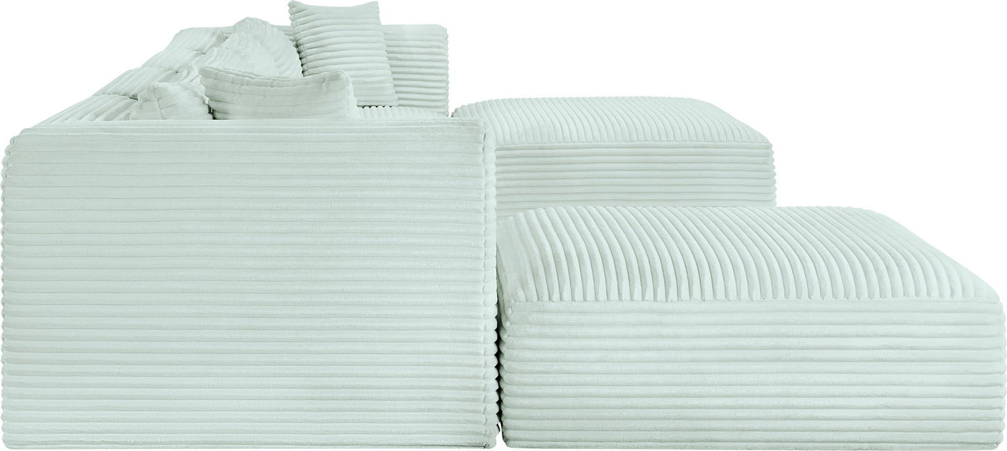 Shaggy - 6 Piece Modular Sectional With 2 Ottomans