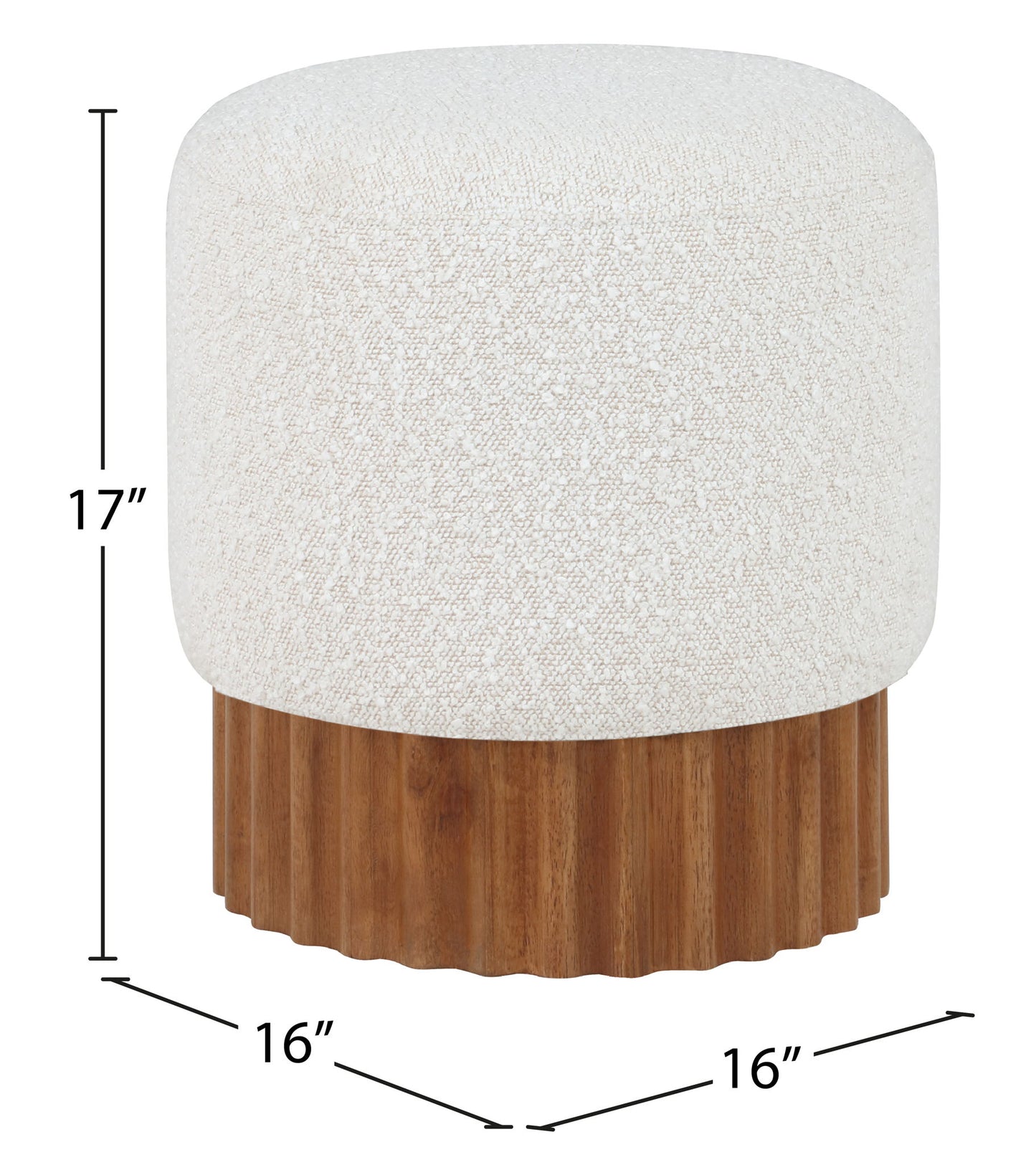 Veranda - Ottoman / Stool With Brown Base