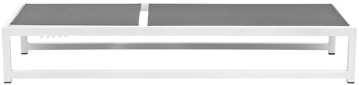 Maldives - Water Resistant Outdoor Patio Adjustable Sun Chaise Lounge Chair With White Base