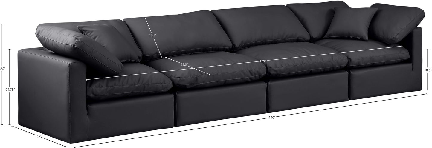 Indulge - Faux Leather 4 Seat Modular Sofa