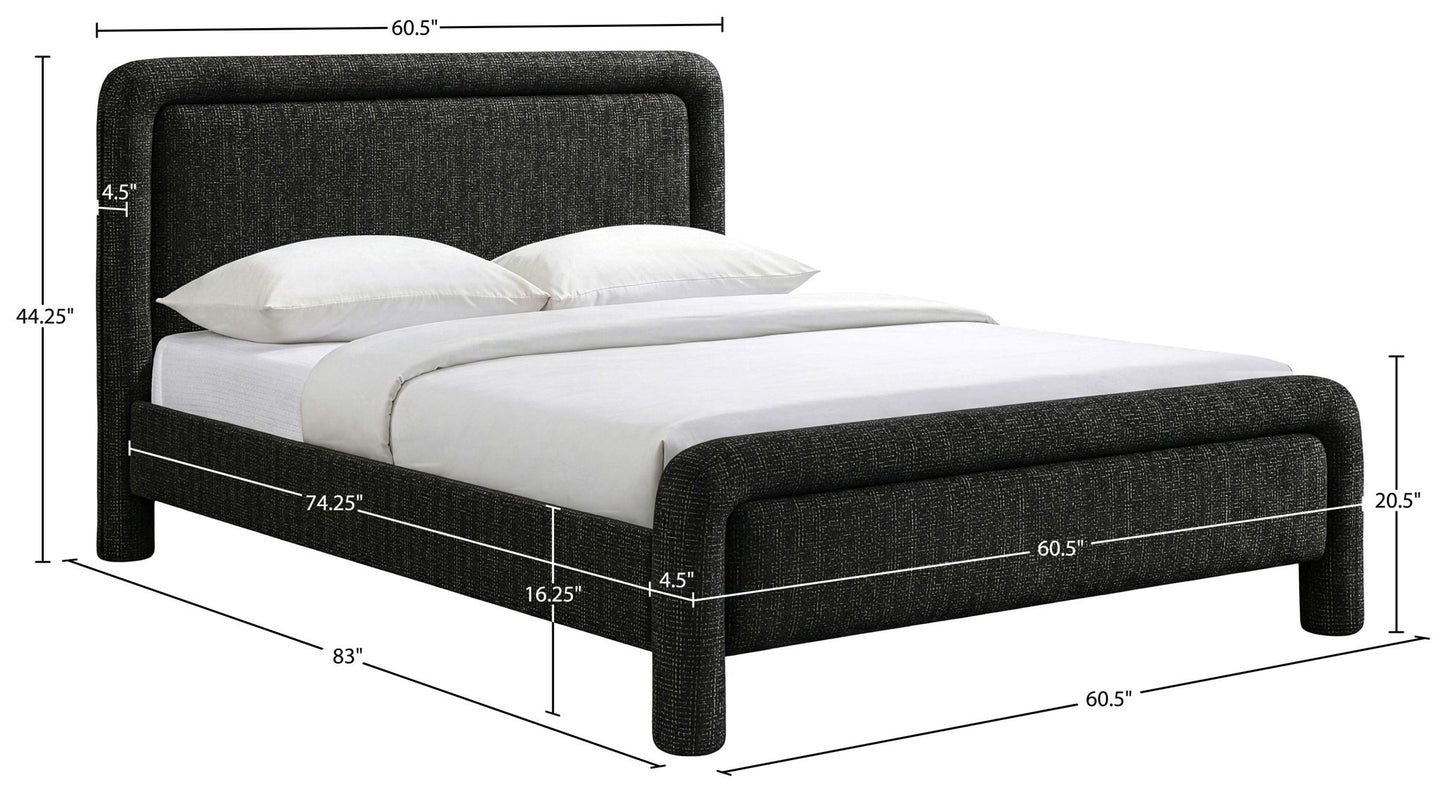 Baylor - Fabric With Interwoven Chenille Upholstered Bed