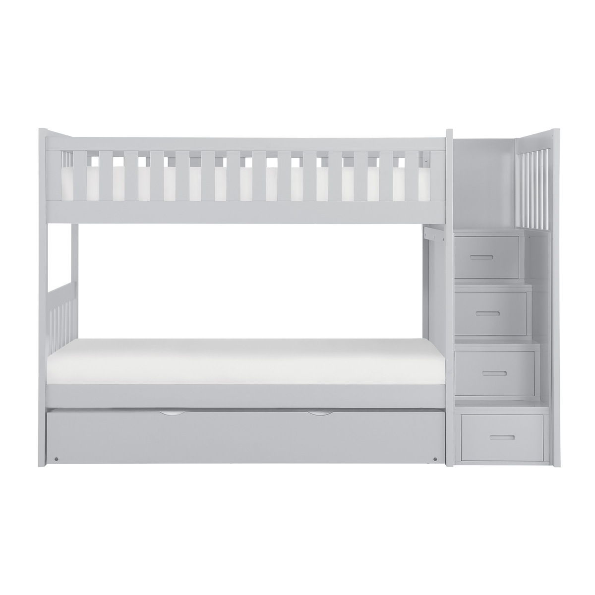 Orion Twin/Twin Step Bunk Bed with Twin Trundle