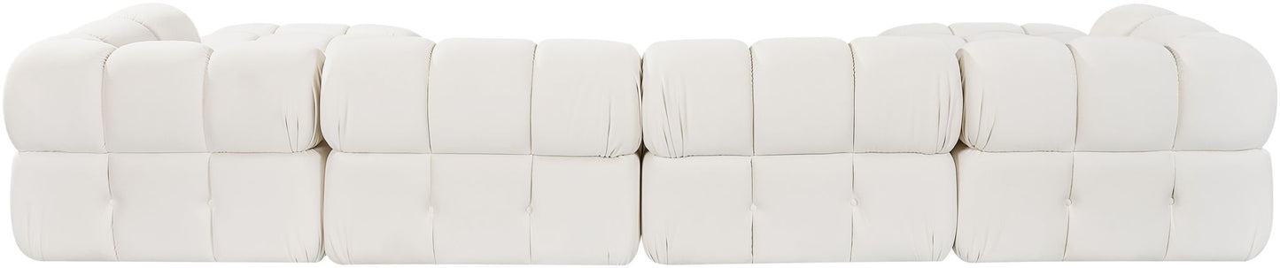 Orin - Velvet 6 Piece Modular Double Chaise Sectional