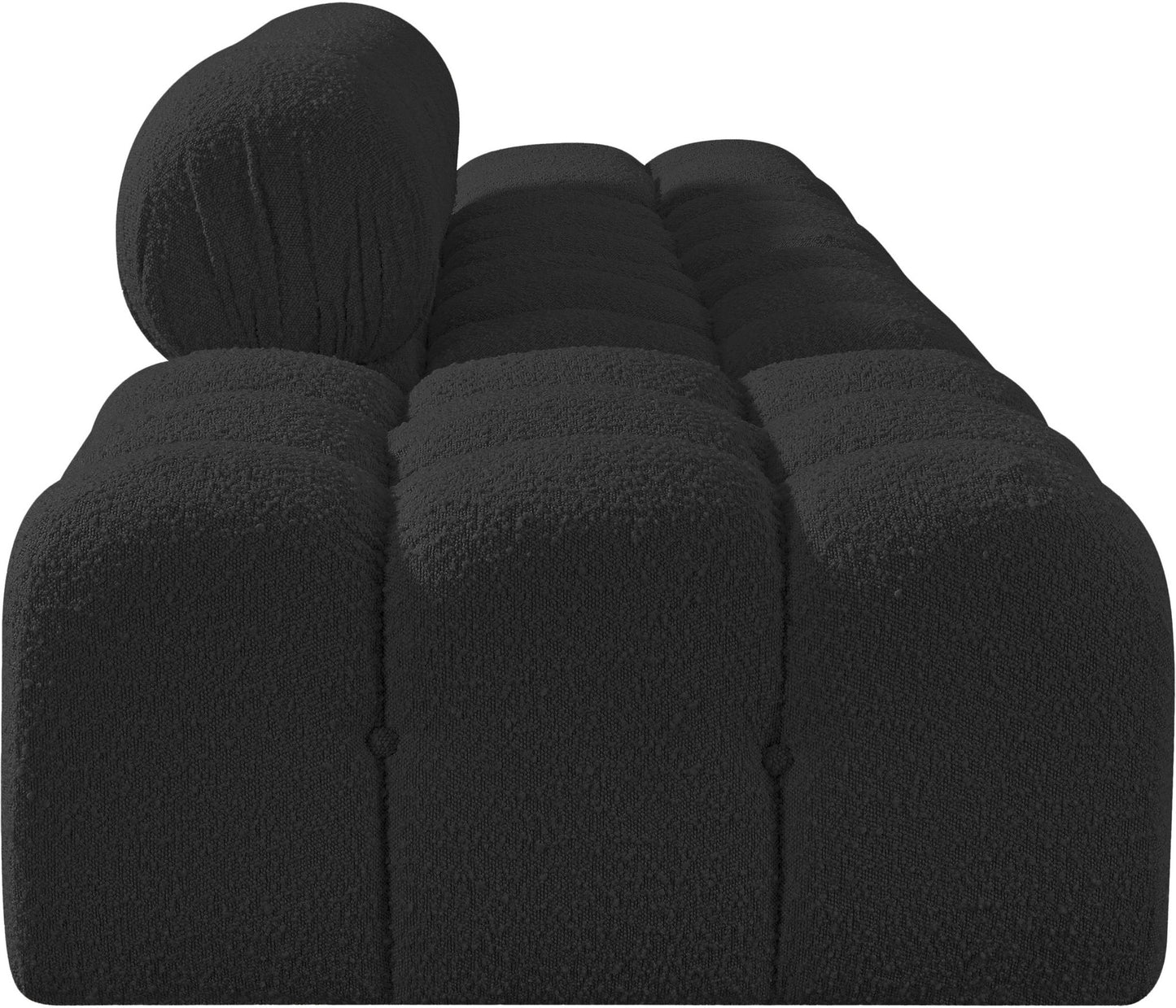 Ames - 4 Piece Boucle Upholstered Modular Sofa With 2 Backless Seats