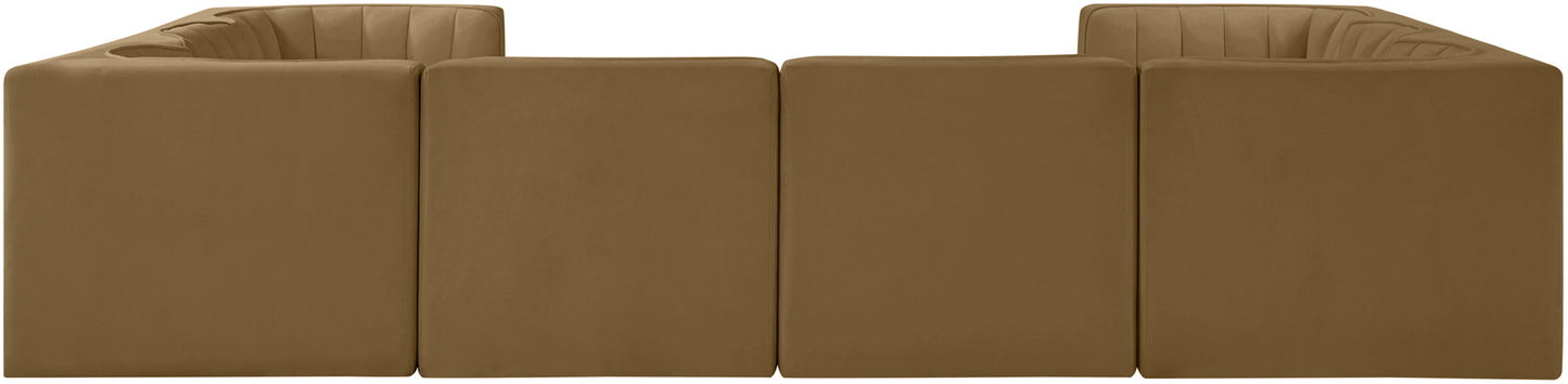 Rummi - Velvet Performance Fabric Upholstered Modular Sectional