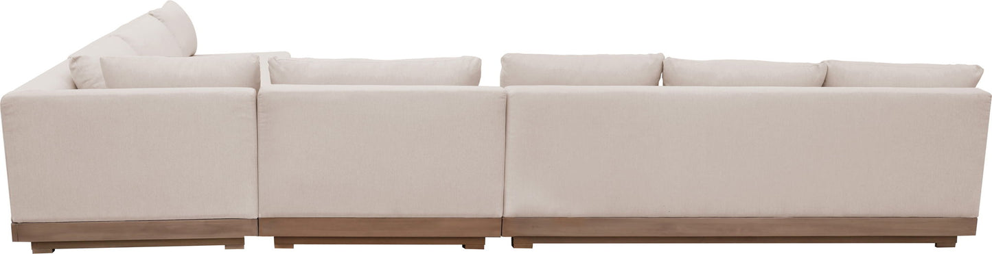 Solace - Olefin 5 Piece Outdoor Patio Modular Sectional