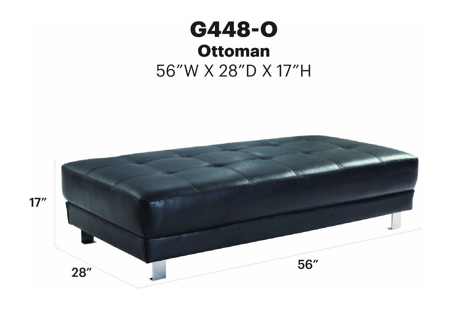 Glory Furniture - Riveredge - Milan Ottoman