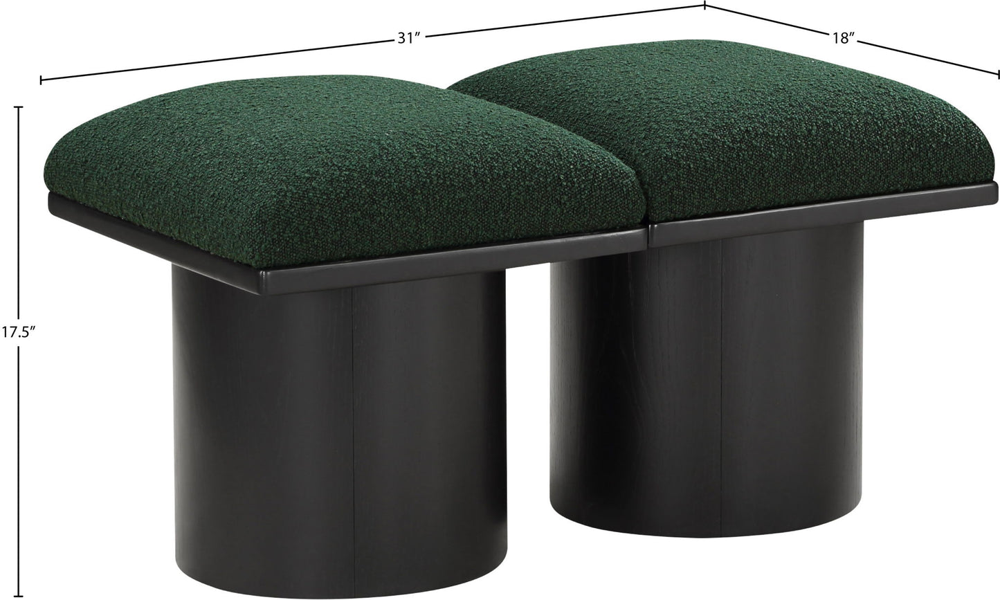 Pavilion - 2 Piece Modular Bench With Black Base