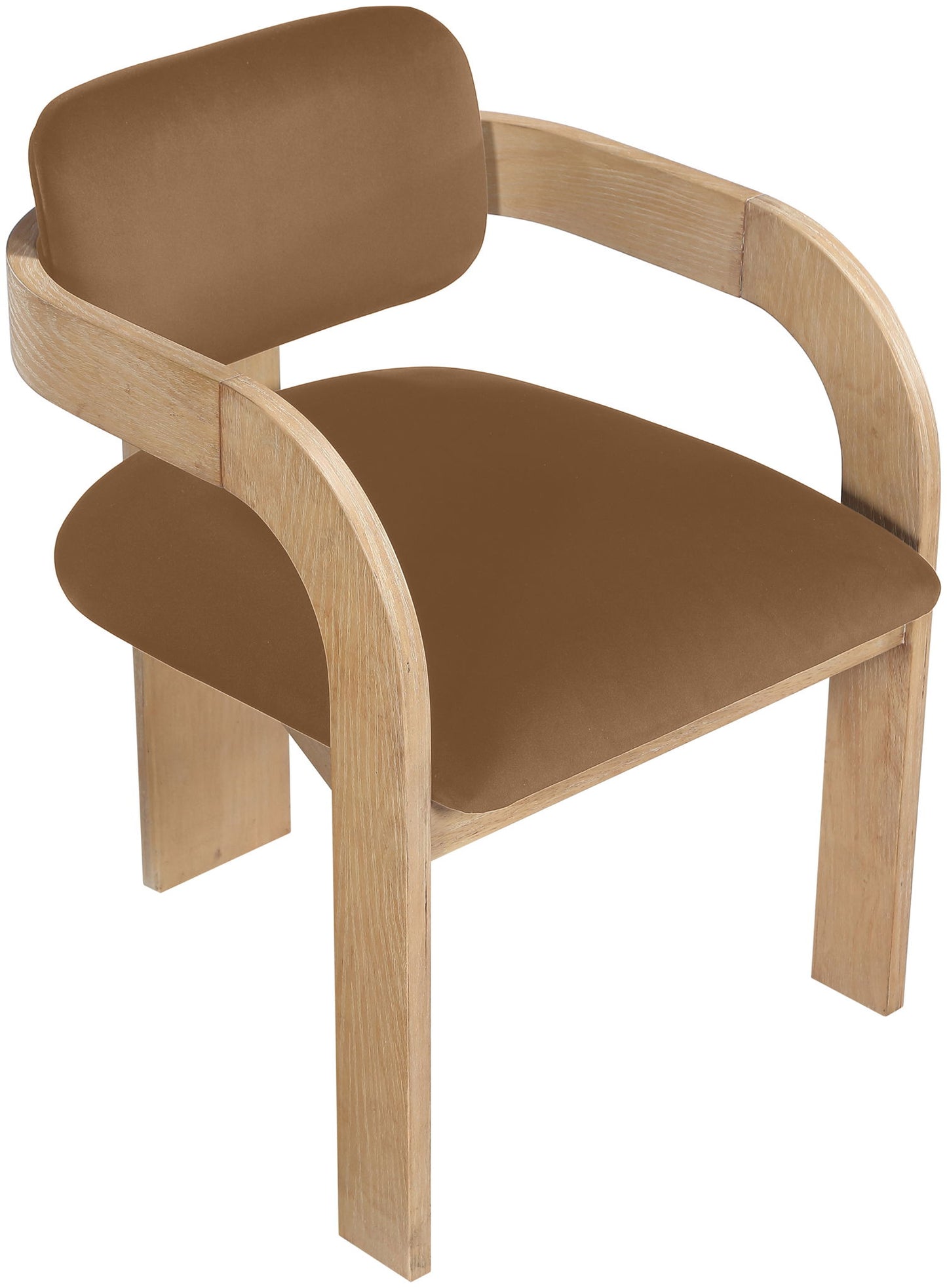 Cedra - Velvet Performance Fabric Upholstered Dining Chair (Set of 2) - Natural Frame