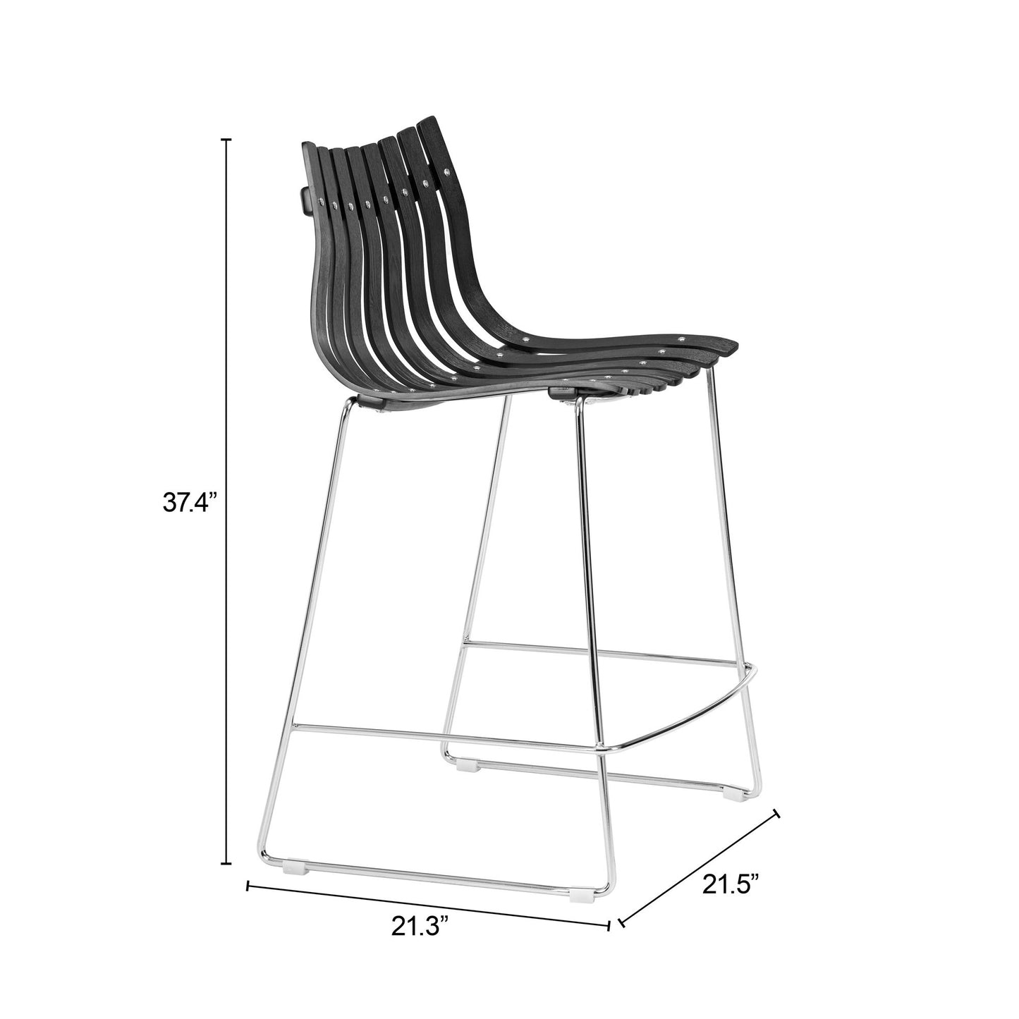 Beaufort - Counter Stool (Set of 2) - Black