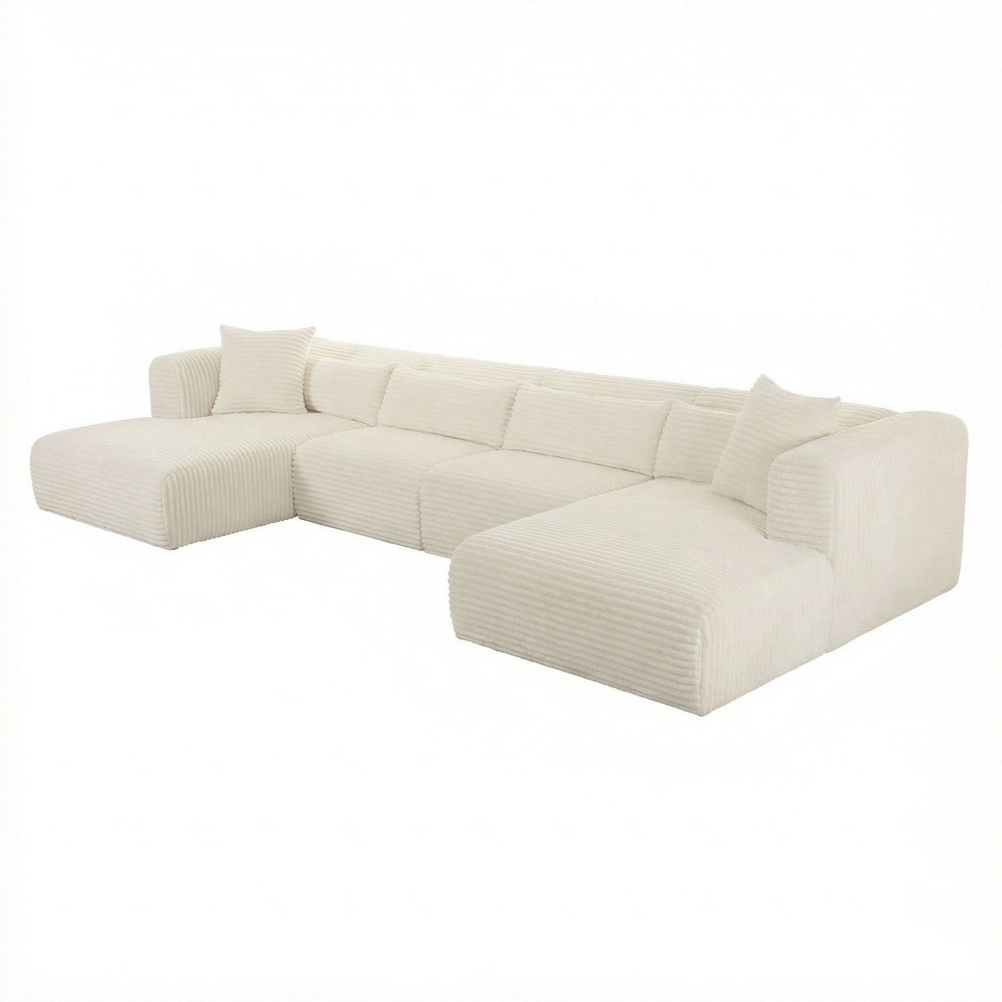 Tarra - Fluffy Oversized Corduroy Modular Sectional