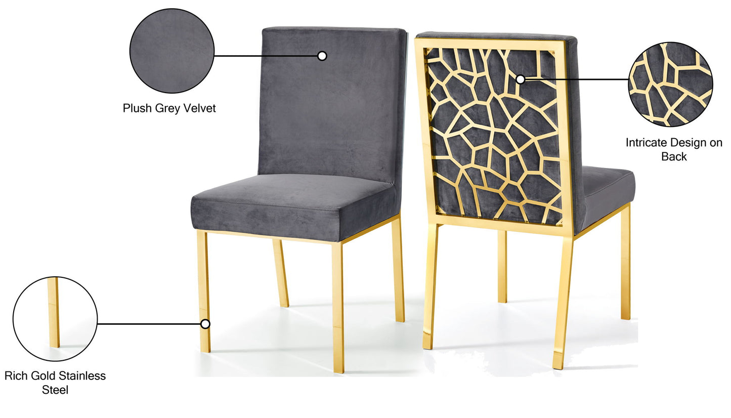 Opal - Dining Chair with Gold Legs (Set of 2)