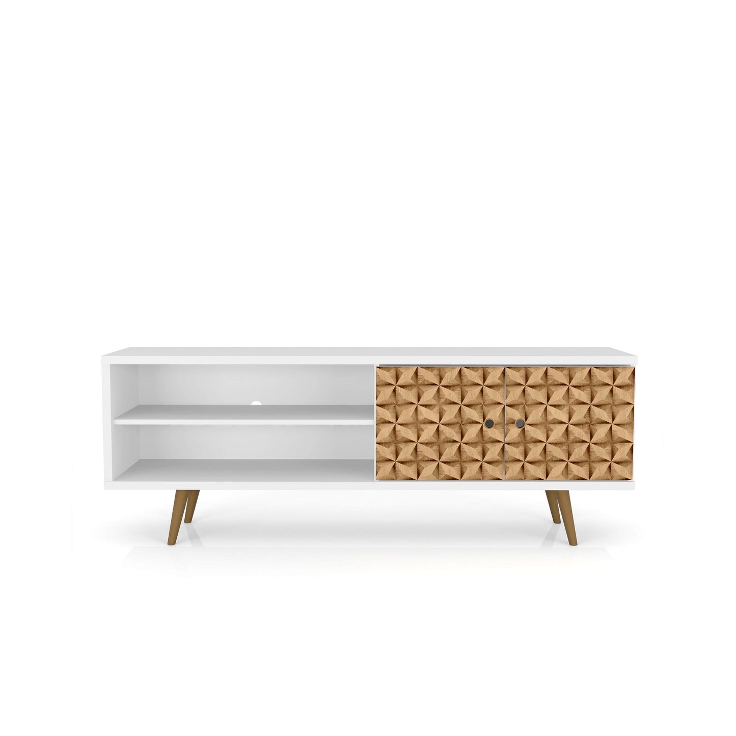 Manhattan Liberty - 63" TV Stand With White Frame