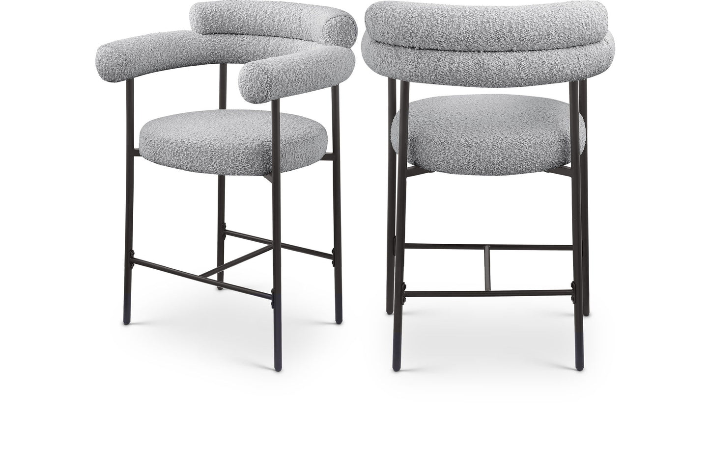 Blake - Counter Stool With Black Base (Set of 2)