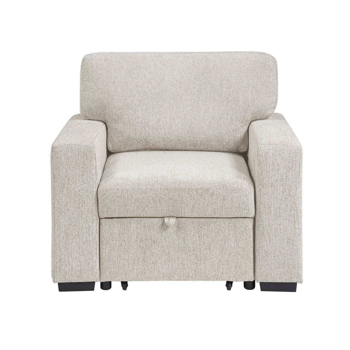 Alcove Chair with Pull-out Ottoman, Arms with Shelves and Charging Ports