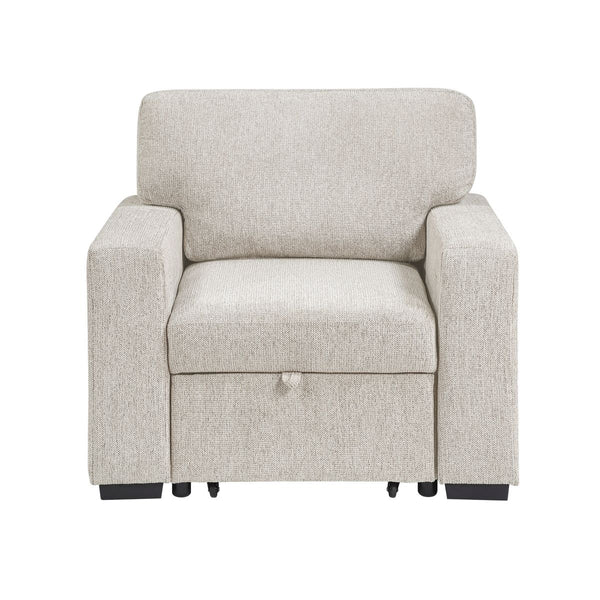 Alcove Chair with Pull-out Ottoman, Arms with Shelves and Charging Ports