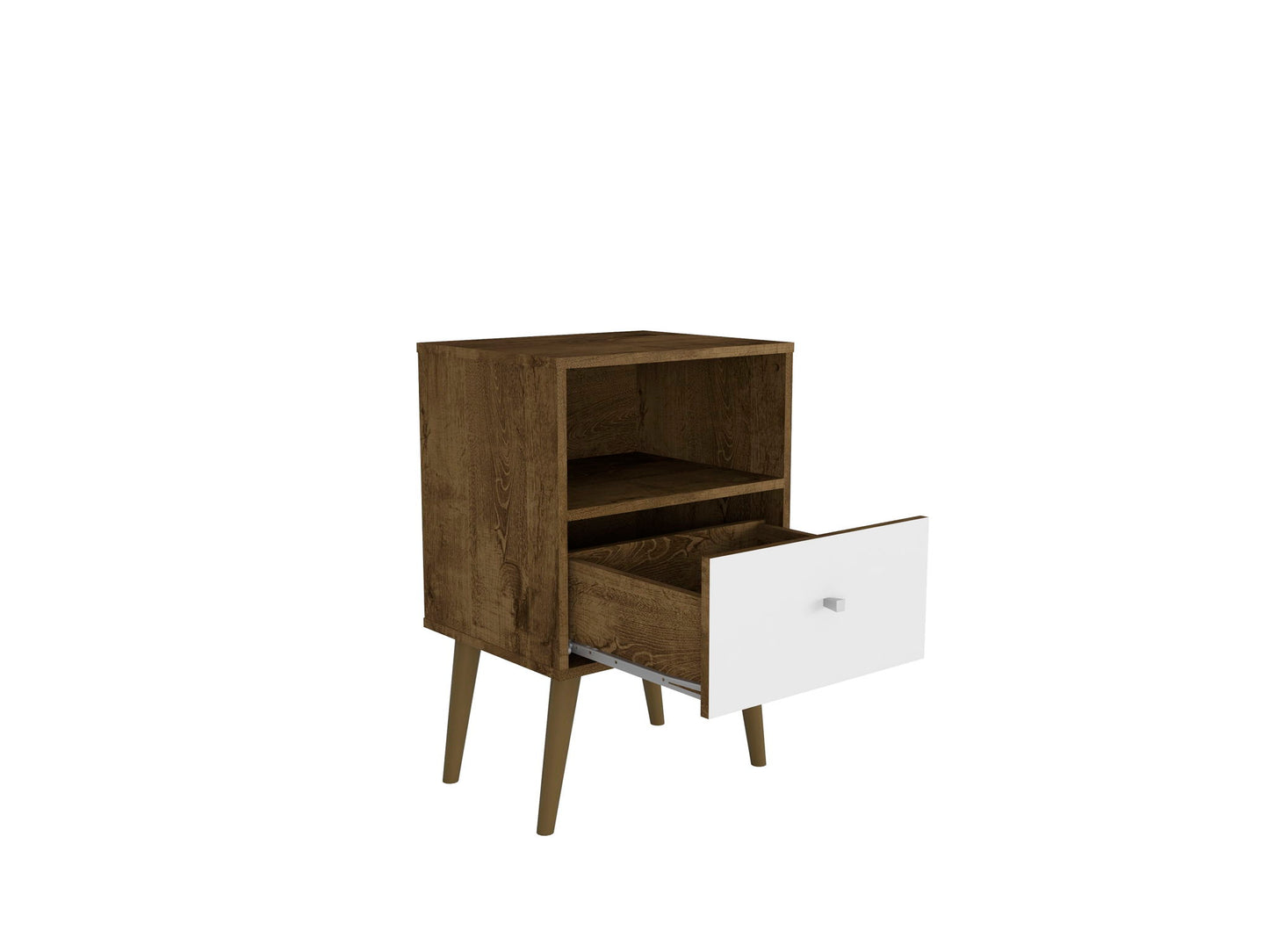 Manhattan Liberty - Nightstand Wtth Rustic Brown Frame