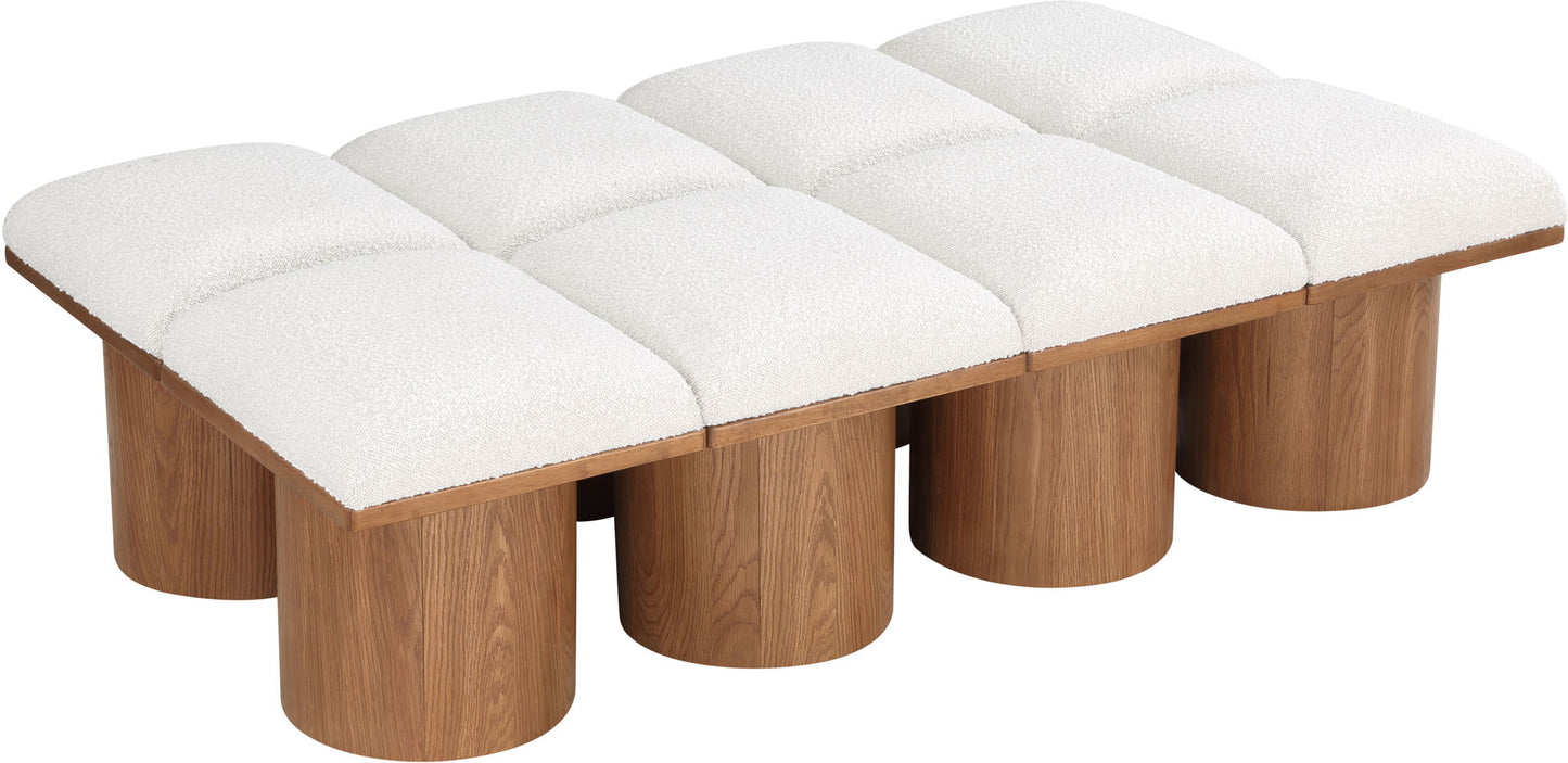 Pavilion - 8 Piece Modular Bench With Brown Base