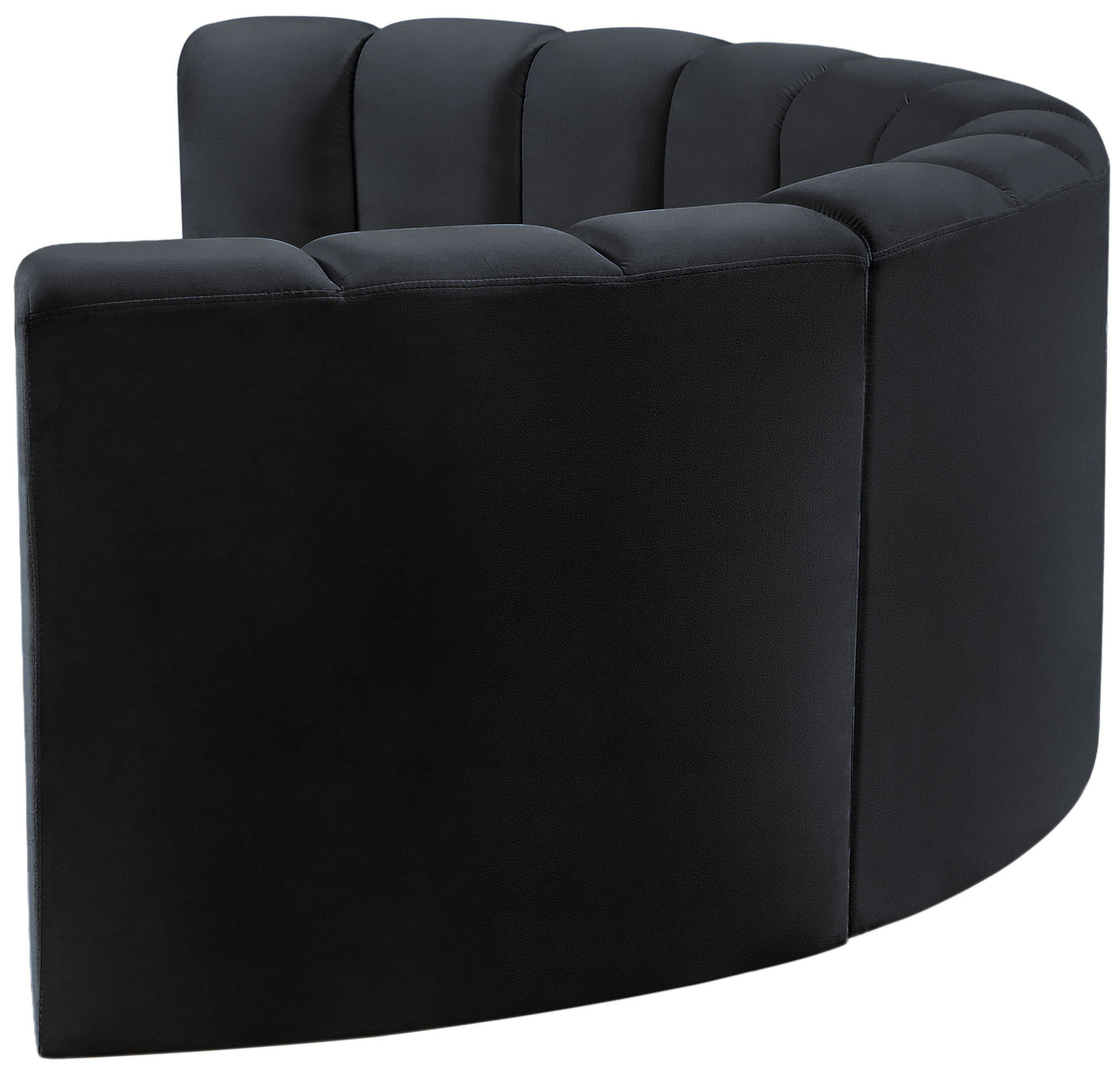 Arc - Velvet 4 Piece U-Shaped Modular Sofa