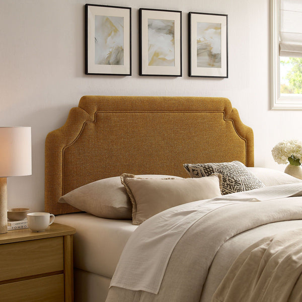 Magnolia Upholstered Fabric Headboard - Full, Copper