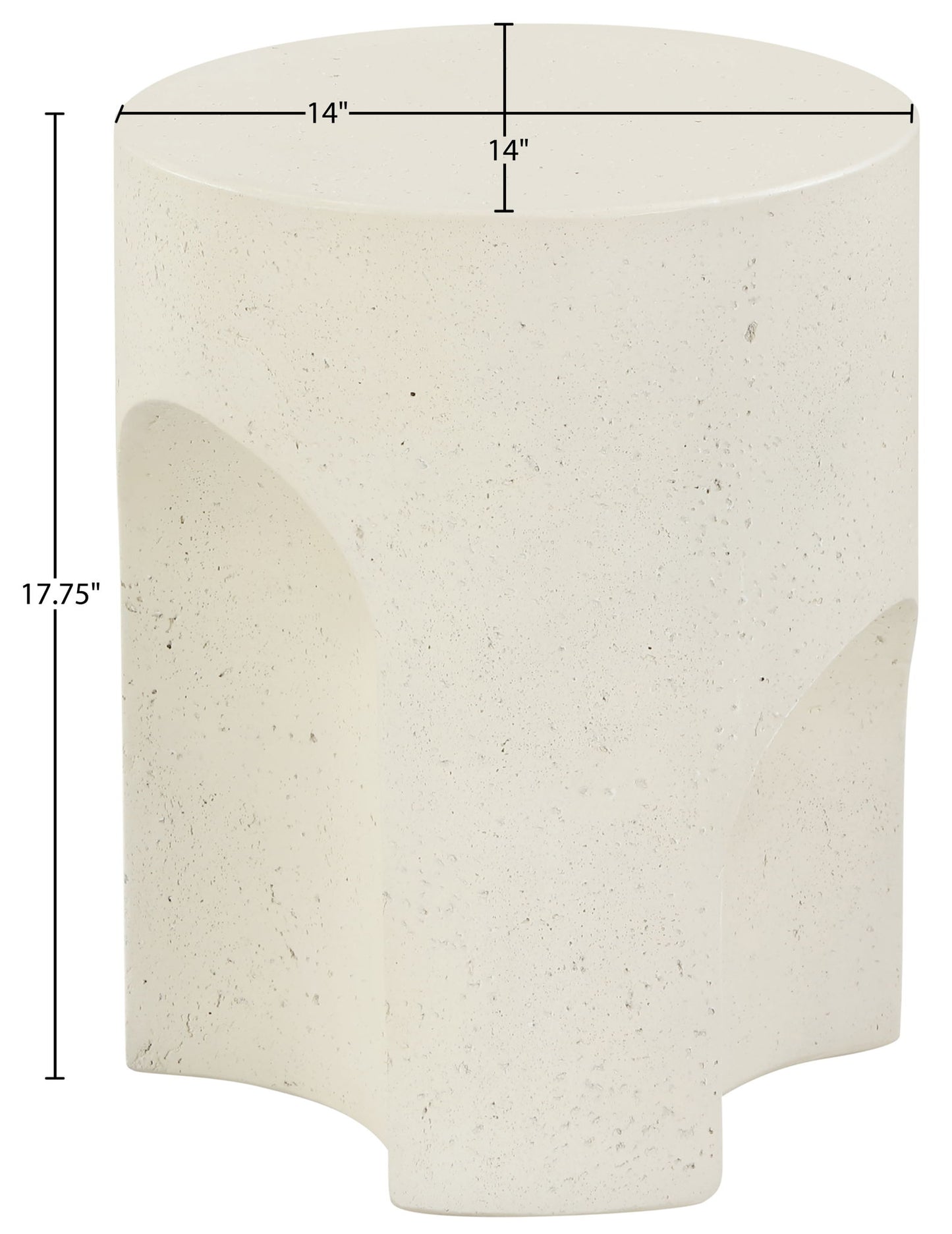 Olira - Concrete And Fiberglass Indoor / Outdoor End Table
