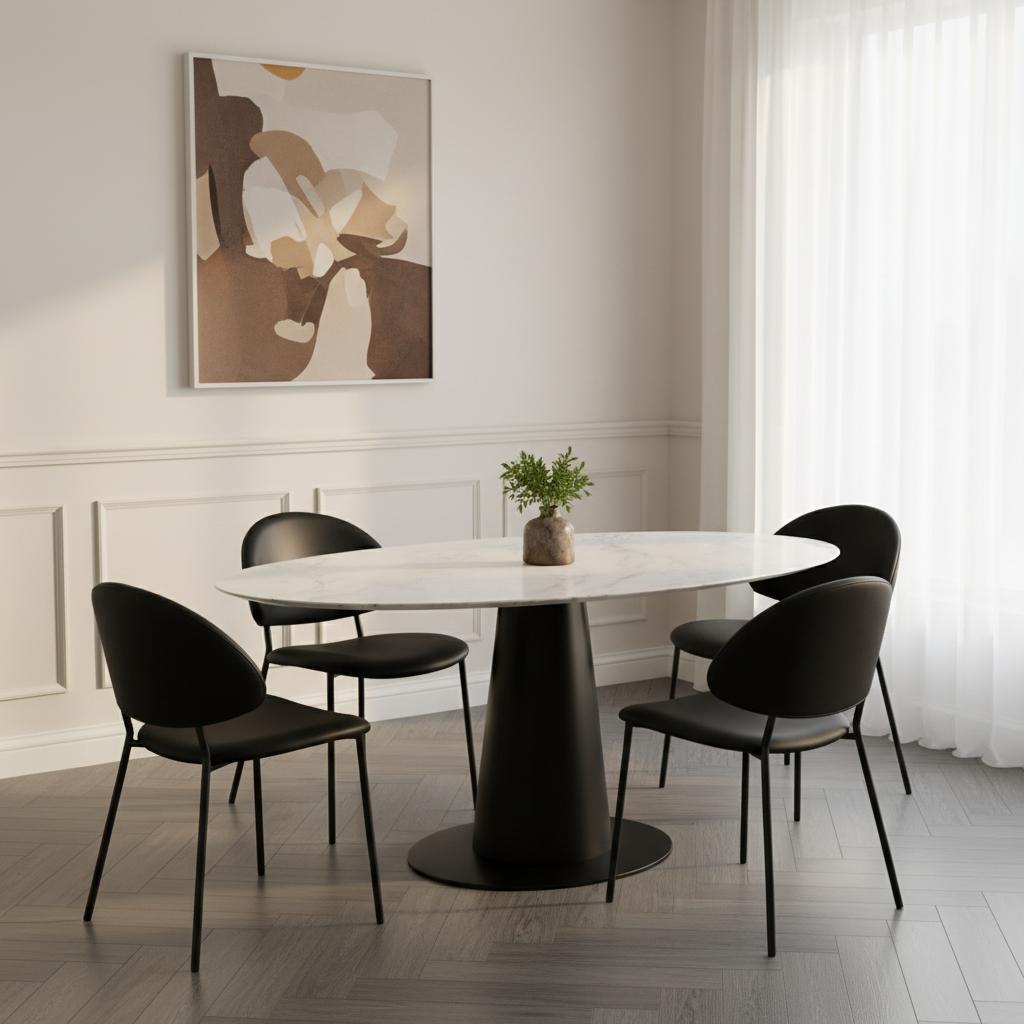 Manhattan Haven - Vegan Leather Metal Side Chair (Set of 4)