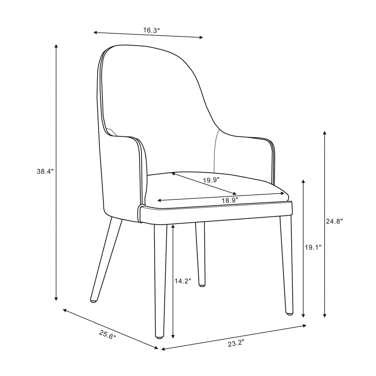 Drew - Armchair - Taupe