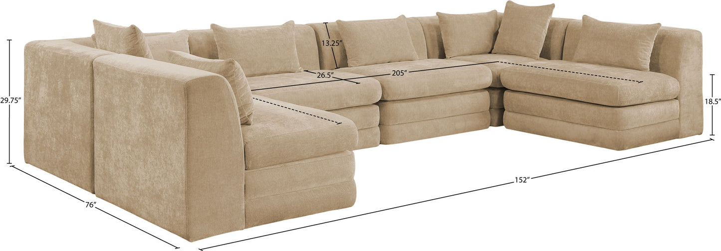 Stellar - 6 Piece Upholstered Modular Sectional