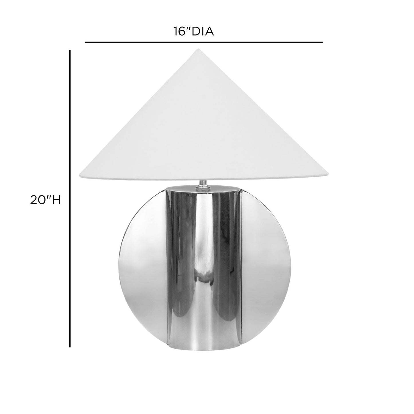 Geo - Semi-Circled Table Lamp - Chrome