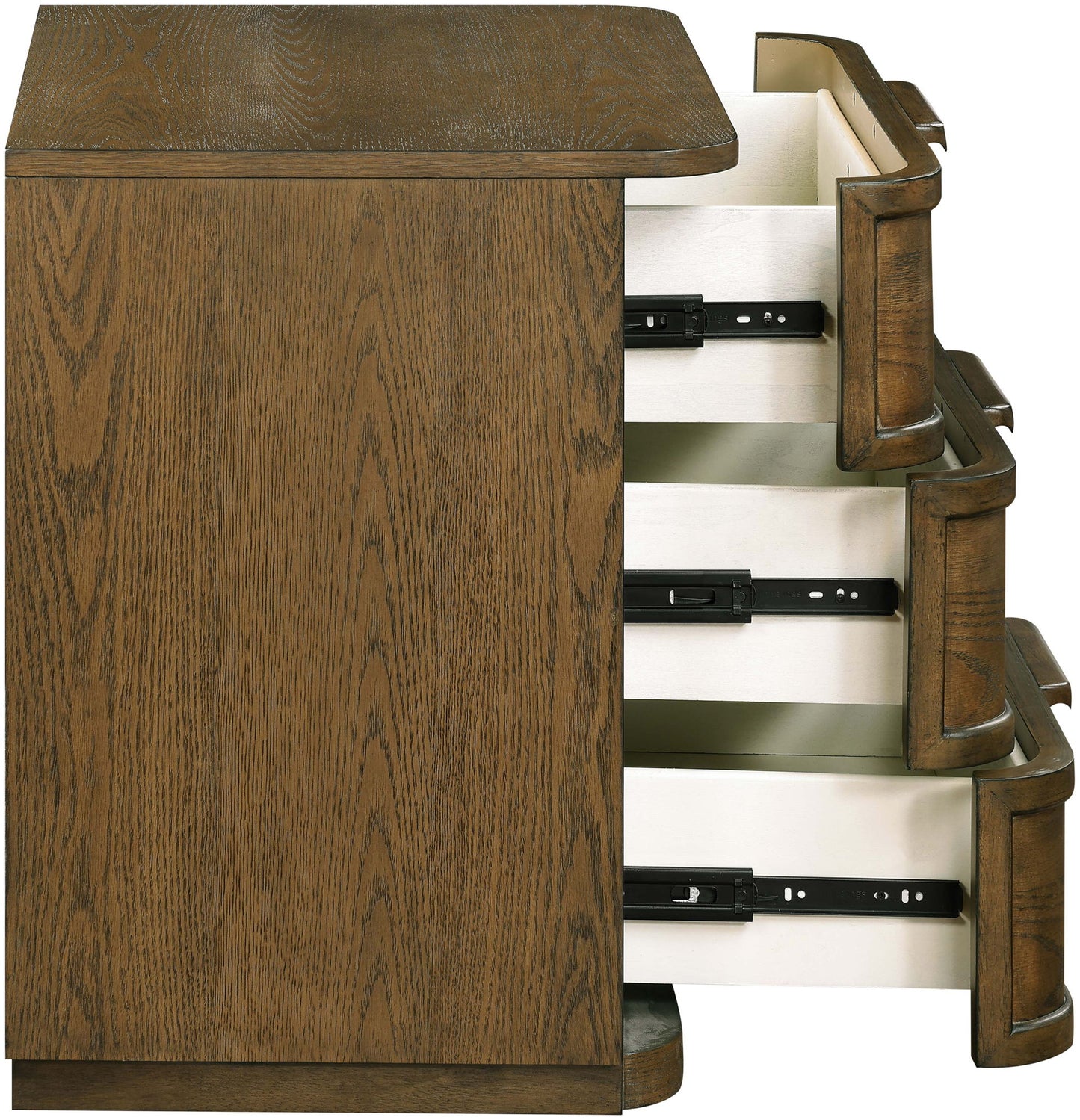 Tiberio - Oak Veneer And Solid Wood Nightstand