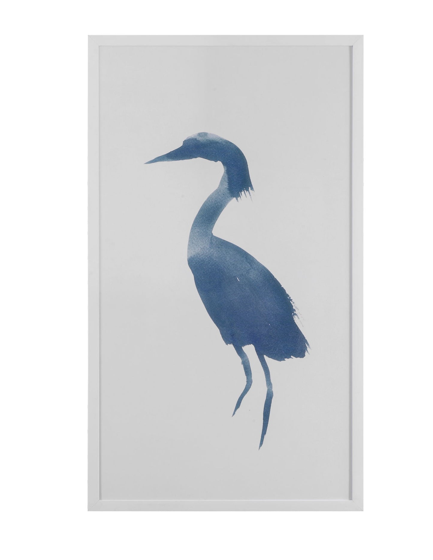 Heron In Blue II Framed Art - Blue