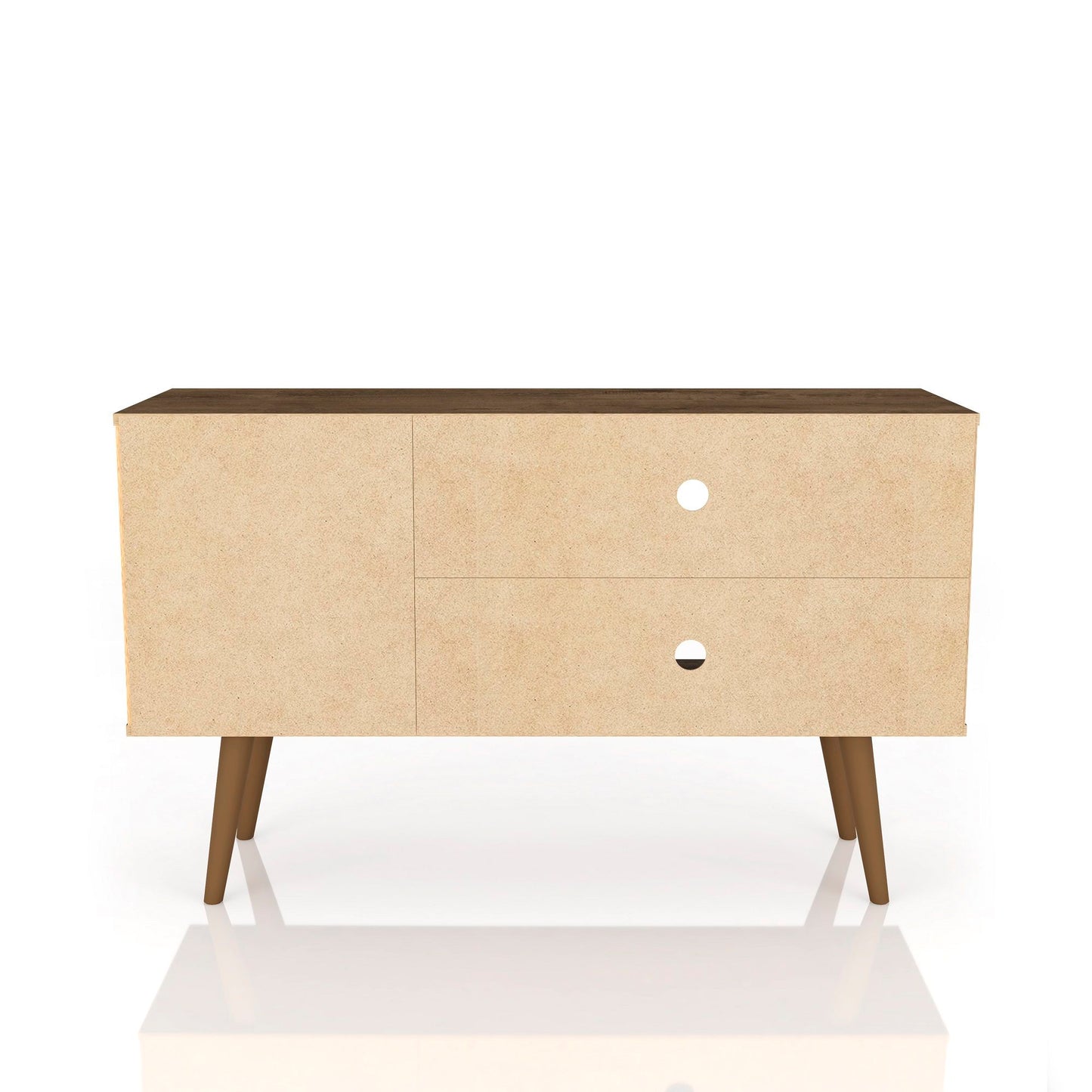Manhattan Liberty - TV Stand With Rustic Brown Frame