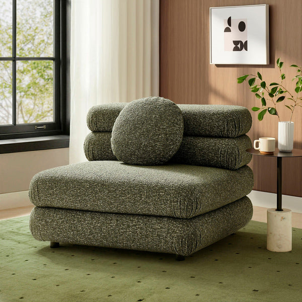 Jubilee Upholstered Modular Armless Chair - Olive